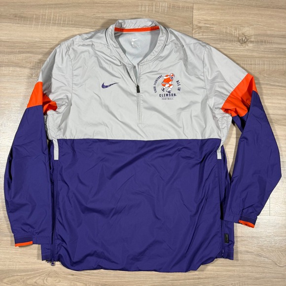 Nike Other - Nike‎ Clemson Football Tiger Territory Windbreaker Jacket Color Block ALL IN XL